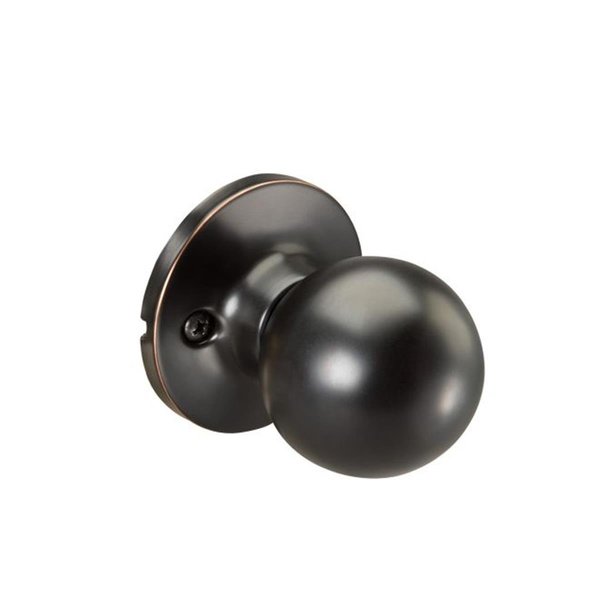 Gan Eden Residential Edge Half Dummy Lock with Athens Knob, Oil Rubbed Bronze Permanent GA2667453